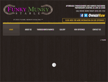 Tablet Screenshot of funkymunkystable.com